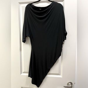 Black Asymmetrical Off the Shoulder Dress